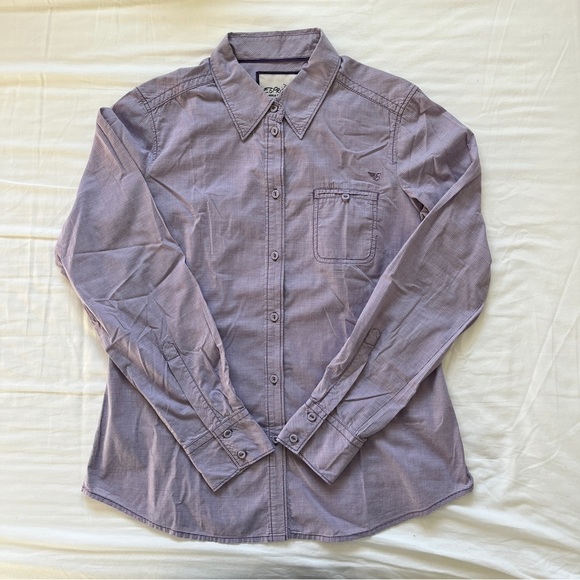 Esprit Gingham Button Up Top - Picture 2 of 7